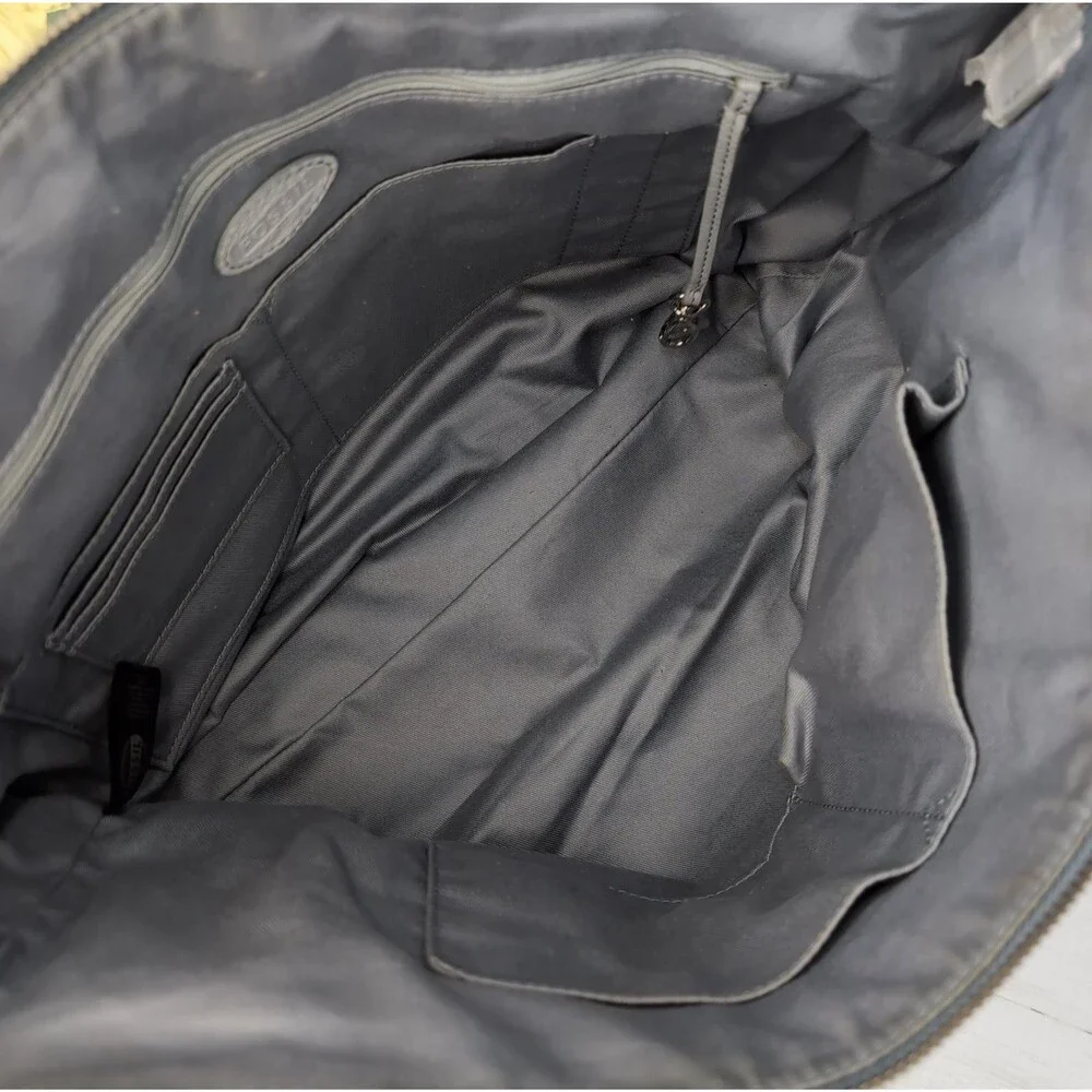 Fossil Sydney Large Leather Tote Smokey Blue Grey